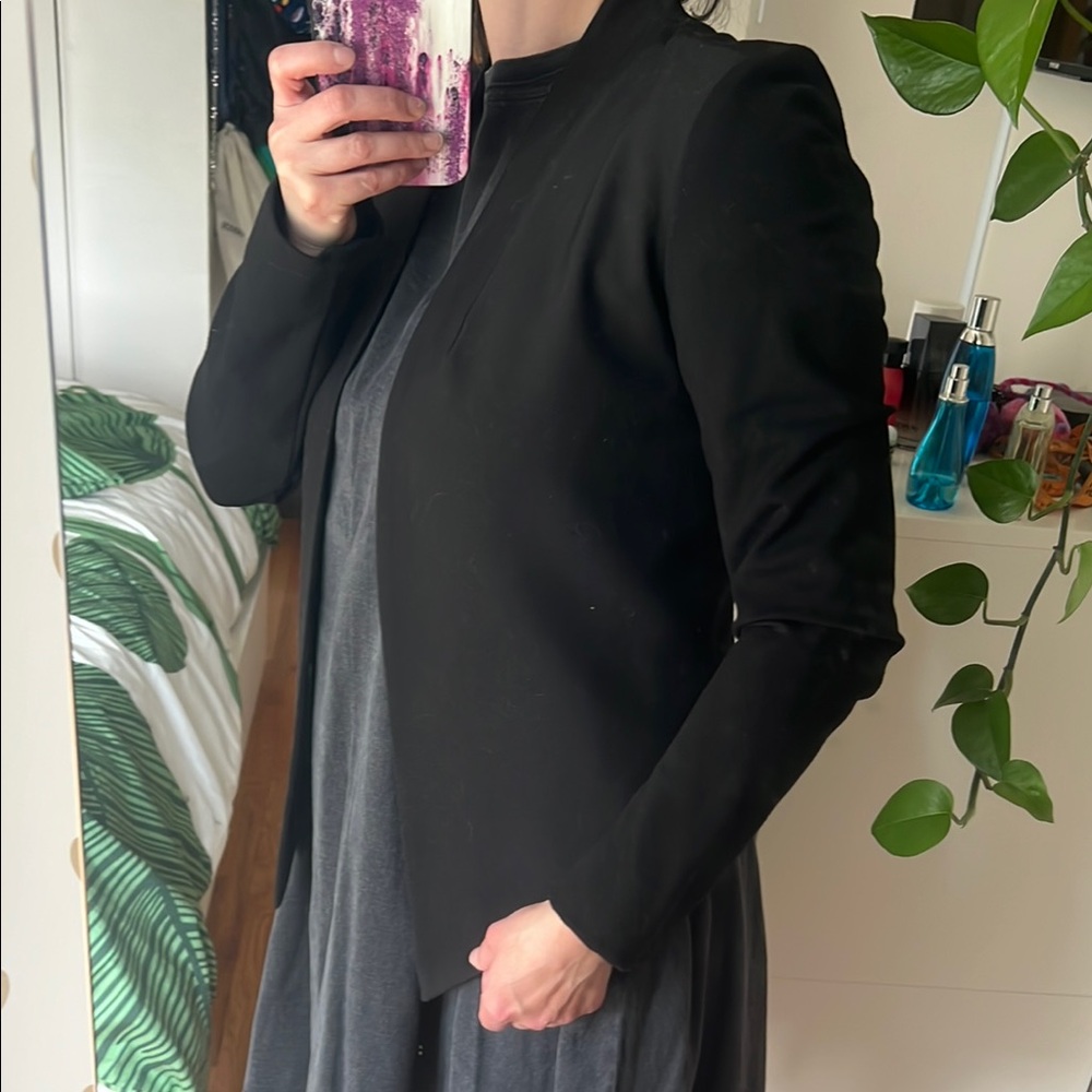 Stork & Babe black blazer with shoulder pads